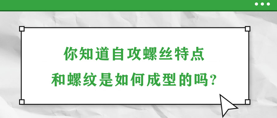 你知道盤頭尖尾自攻螺絲特點(diǎn)和螺紋是如何成型的嗎?